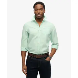 Long sleeve cotton linen shirt Superdry image-1