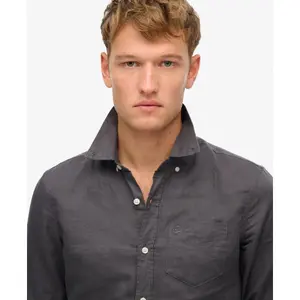 Camicia a maniche lunghe in lino di cotone Superdry image-5