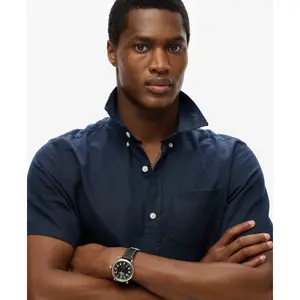 Cotton and linen shirt Superdry image-3