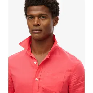 Cotton and linen shirt Superdry image-4