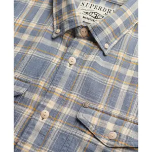 Långärmad rutig skjorta Superdry Merchant Lite image-1