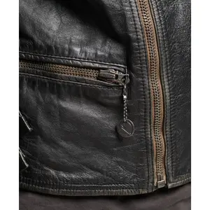 Leren jas Superdry Vintage Racer image-6