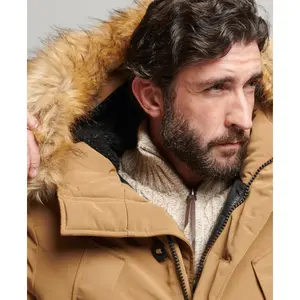 Parka con capucha y falsa piel Superdry Everest image-3