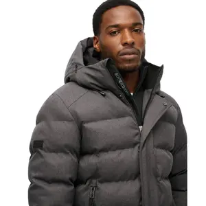 Doudoune à capuche en tweed Superdry image-5