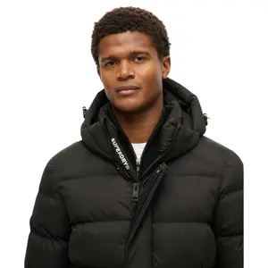 Hooded microfiber puffer jacket Superdry image-3