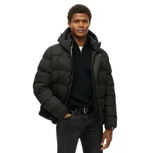 Hooded microfiber puffer jacket Superdry image-1