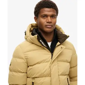 Hooded microfiber puffer jacket Superdry image-5