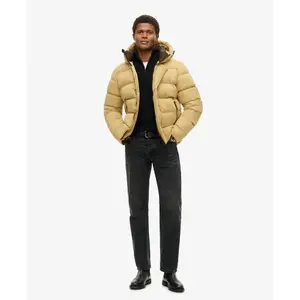 Hooded microfiber puffer jacket Superdry image-1
