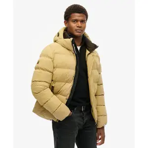 Hooded microfiber puffer jacket Superdry image-3