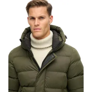 Hooded microfiber puffer jacket Superdry image-4
