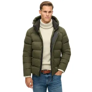 Hooded microfiber puffer jacket Superdry image-1