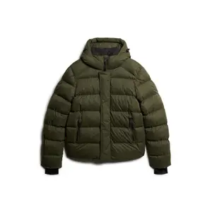 Hooded microfiber puffer jacket Superdry image-0