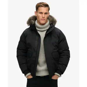 Faux fur bomber jacket Superdry Everest image-3