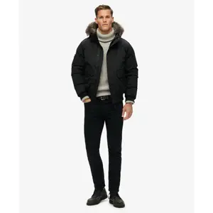 Faux fur bomber jacket Superdry Everest image-1