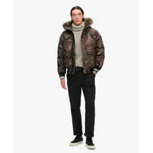 Faux fur bomber jacket Superdry Everest image-4