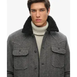 Wool work jacket Superdry Merchant Chore image-5