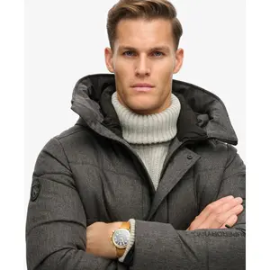 Chevron quilted jacket Superdry City image-4