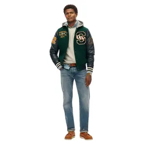 Giacca bomber con cappuccio e patch Superdry College image-1
