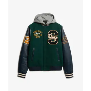 Giacca bomber con cappuccio e patch Superdry College