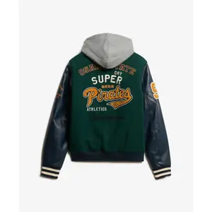 Giacca bomber con cappuccio e patch Superdry College image-4