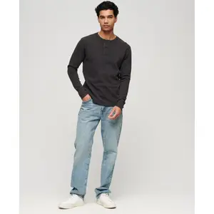 T-shirt a maniche lunghe con collo tunisino in rilievo Superdry image-2