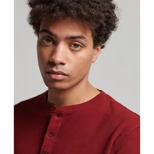 T-shirt de manga comprida com gola tunisina Superdry image-3