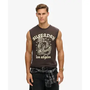 Camiseta sem mangas com estampa de tatuagem Superdry image-1