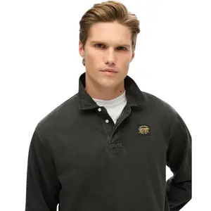 Long sleeve polo with contrasting stitching Superdry image-4