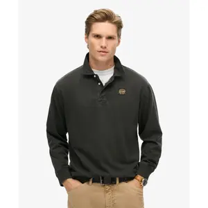 Long sleeve polo with contrasting stitching Superdry image-2