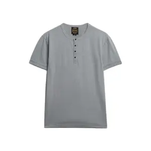 T-shirt en jersey à col tunisien Superdry Slub Grandad image-0