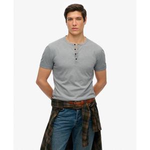 T-shirt en jersey à col tunisien Superdry Slub Grandad image-2