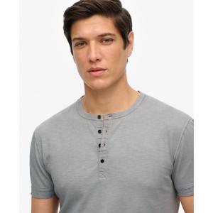 T-shirt en jersey à col tunisien Superdry Slub Grandad image-4