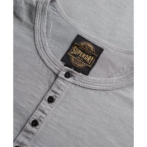 T-shirt en jersey à col tunisien Superdry Slub Grandad image-5