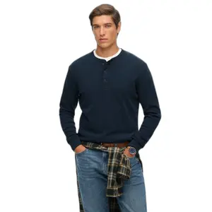 T-shirt a maniche lunghe metà bottone Superdry Vintage Logo image-1