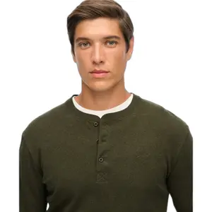 T-shirt a maniche lunghe metà bottone Superdry Vintage Logo image-5