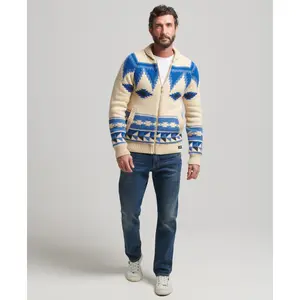 Cardigan zippé col châle à motif Superdry image-1