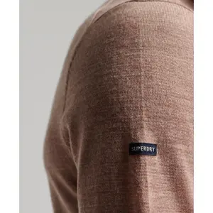 Camisola de gola redonda em lã merino Superdry image-3