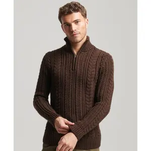 1/2 zip cable knit sweater Superdry Vintage Jacob image-1