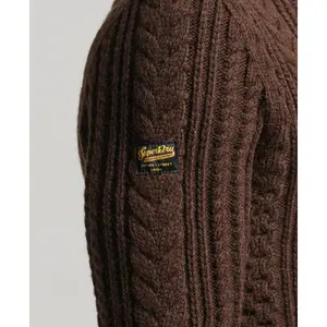 1/2 zip cable knit sweater Superdry Vintage Jacob image-5