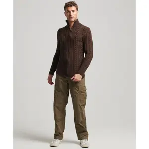 1/2 zip cable knit sweater Superdry Vintage Jacob image-2