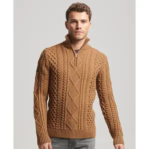 1/2 zip cable knit sweater Superdry Vintage Jacob image-1