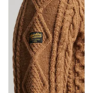 1/2 zip cable knit sweater Superdry Vintage Jacob image-4