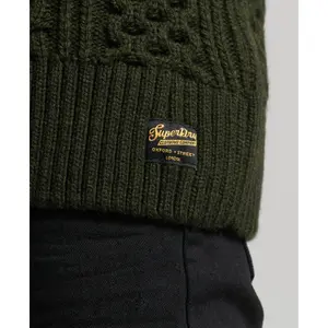 1/2 zip cable knit sweater Superdry Vintage Jacob image-3