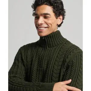 1/2 zip cable knit sweater Superdry Vintage Jacob image-2