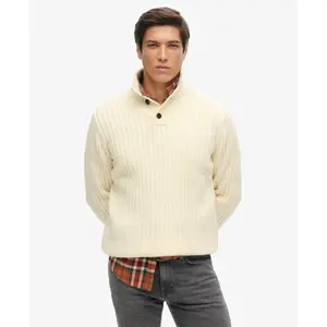 Ribbed jumper with a Tunisian collar Superdry image-1
