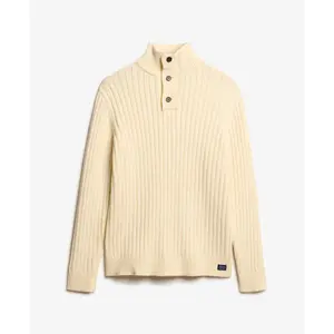 Ribbed jumper with a Tunisian collar Superdry image-0