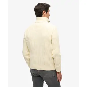Ribbed jumper with a Tunisian collar Superdry image-3