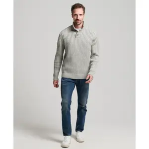 Ribbed sweater with tunisian collar Superdry image-1