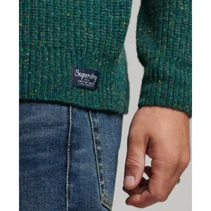 Pull à col cheminée en laine mélangée effet tweed Superdry image-2