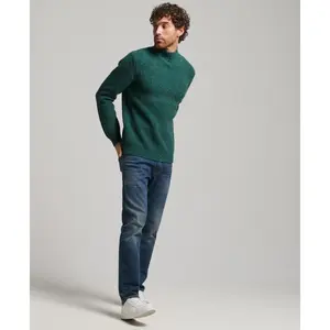 Pull à col cheminée en laine mélangée effet tweed Superdry image-3